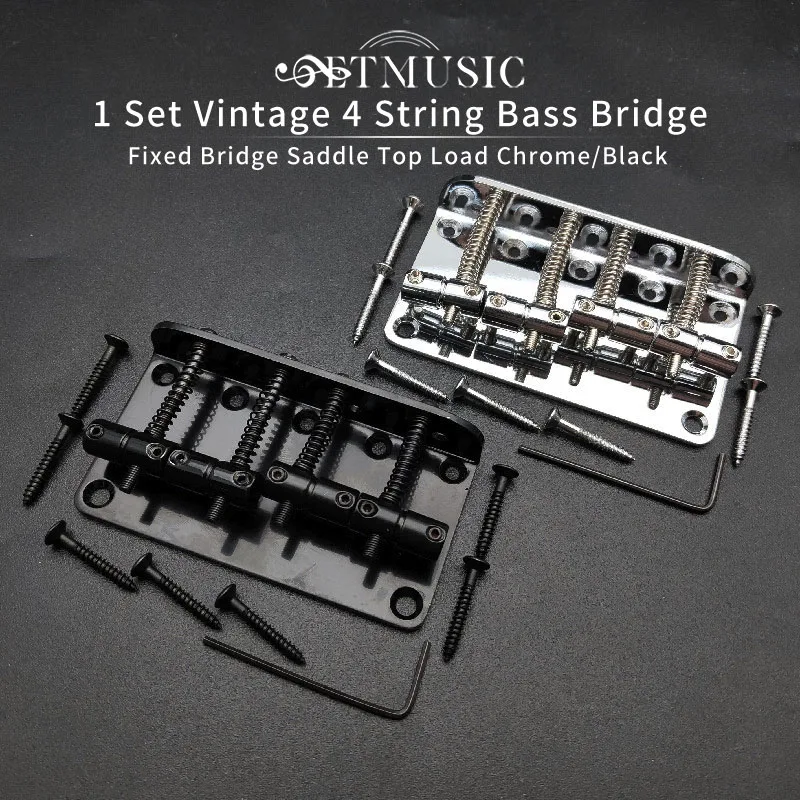 1 Set Vintage 4 String Bass Bridge Length 65mm Bass Fixed Bridge Saddle
