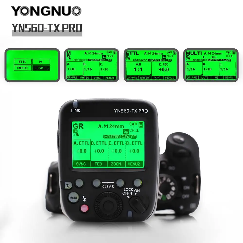 

YONGNUO YN560-TX II YN560TX II YN560-TX Pro Wireless Manual Flash Transmitter Trigger for YN200 YN560 IV for Canon EOS Camera