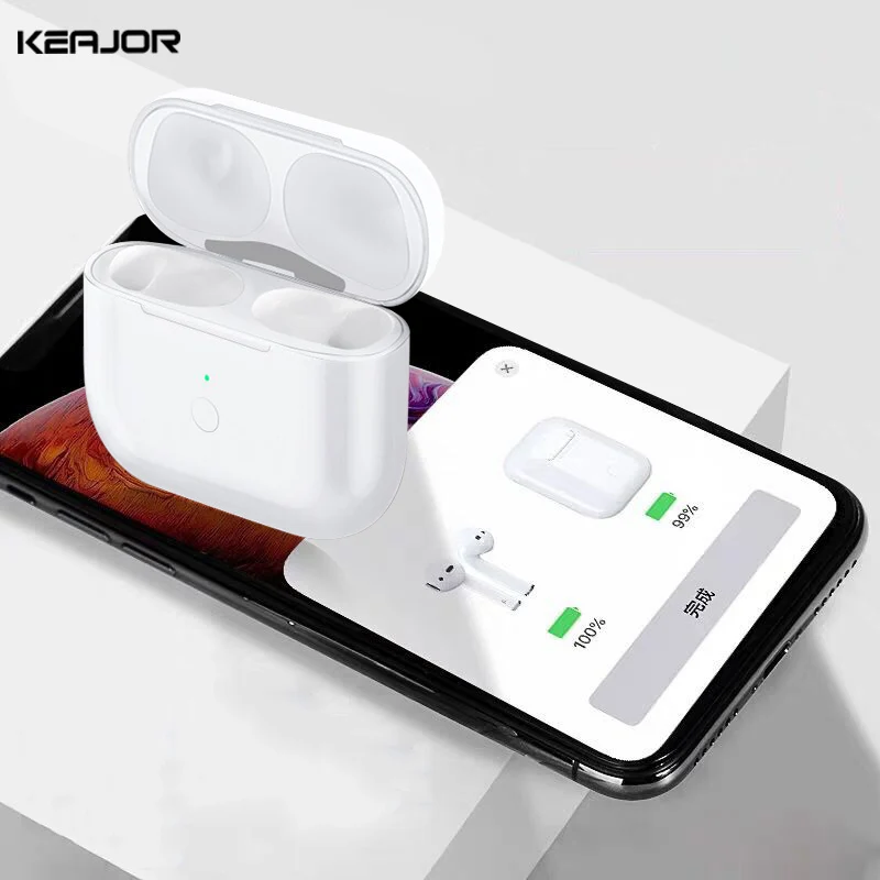Qi беспроводной зарядный чехол для Airpods Pro Коробка Чехол с сопряжением всплывающие