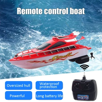

Crative Electric Remote Control Speedboat Water-Proof Impact-Resistant Wireless High Speed Racing Ship Used For Kids Water Toy