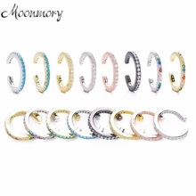 Moonnory 925 пробы Серебряная Ушная манжета серьги не пирсинг серьги клипсы без пирсинга CZ серьги каффы для женщин ювелирные изделия