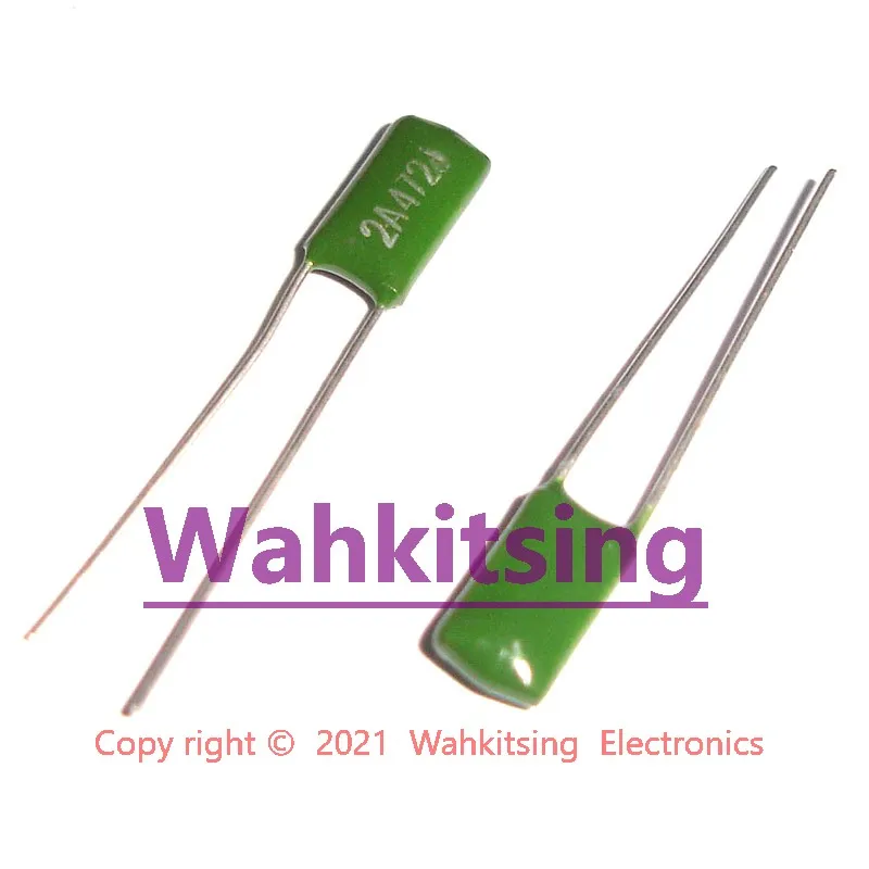 100 Pcs 2a472j Polyester Film Capacitors 472j 100v 4.7nf 4700pf 2a472 ...