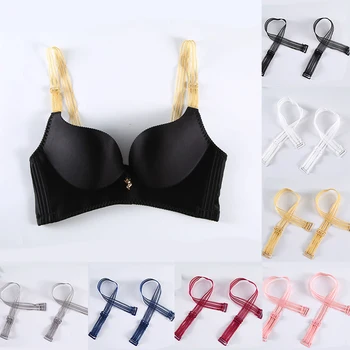 

1Pair Invisible Bra Straps Lace Hollowed Solid Straps Female Invisible Bra Accessories Women Novel Bra Underwear Shoulder Strap