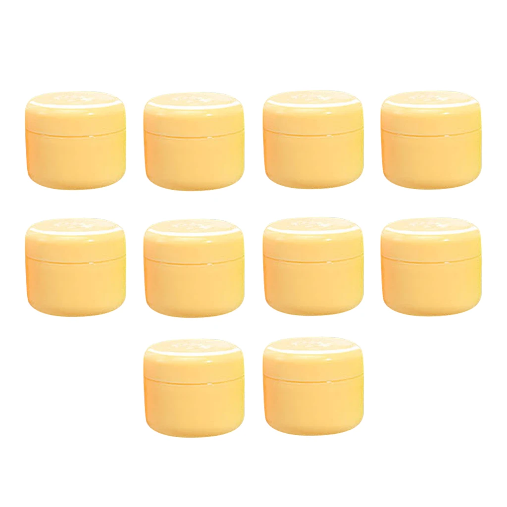 10pcs Empty Jars with Lids, Refillable BPA-Free Plastic Container - Refillable Round Makeup Containers for Cosmetic - 20/50/100g