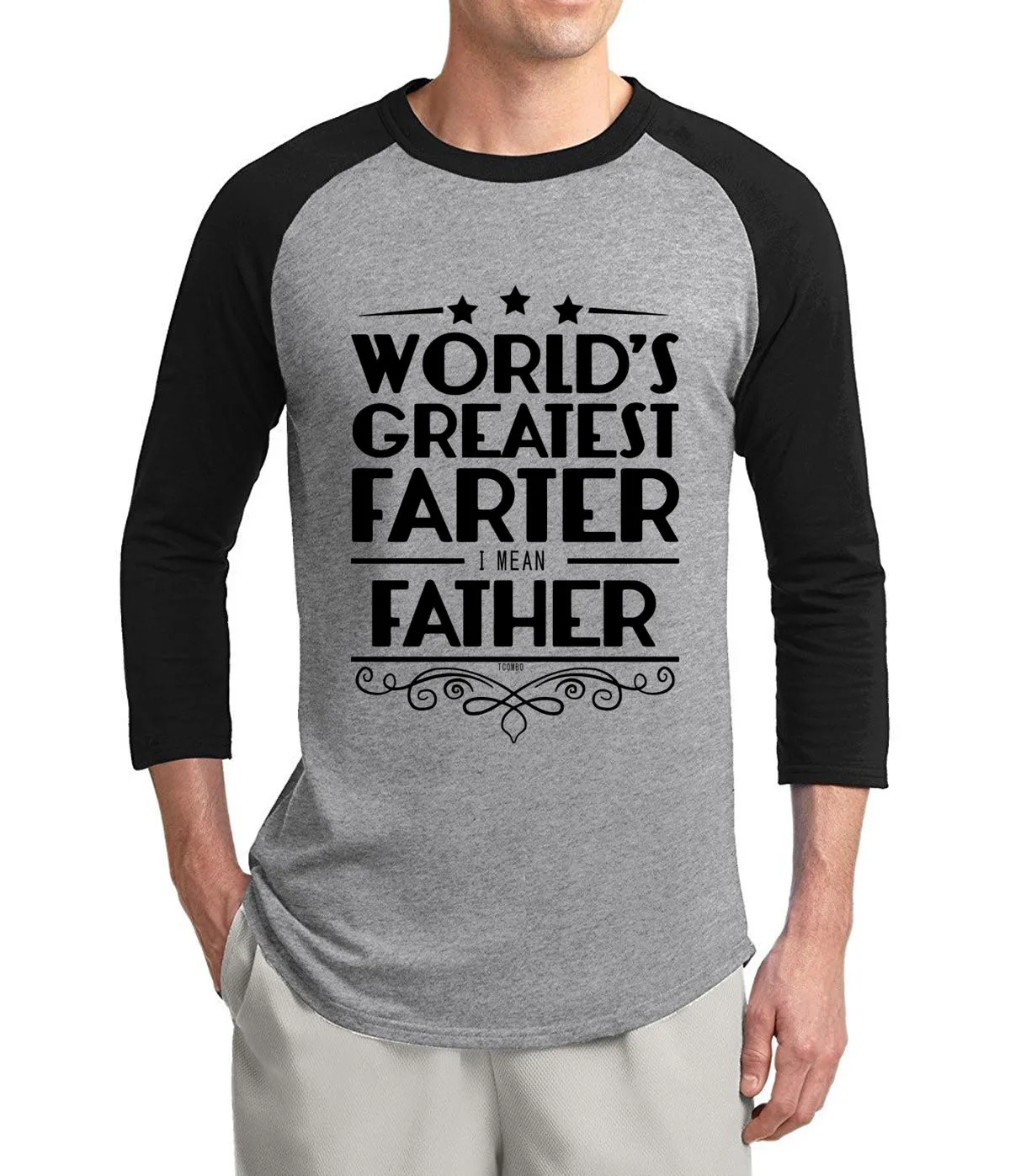 

World's Greatest Father Letters Print Tshirt 2020 New Style Summer 3/4 Sleeve Men T Shirts 100% Cotton Raglan Men T-Shirt S-5xl