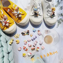 Chaussures pour enfants, accessoires décoratifs, boucle de chaussure de dessin animé, couronne de gâteau, Macarons de bonbons, cadeau de noël pour filles, modèle de jouets 