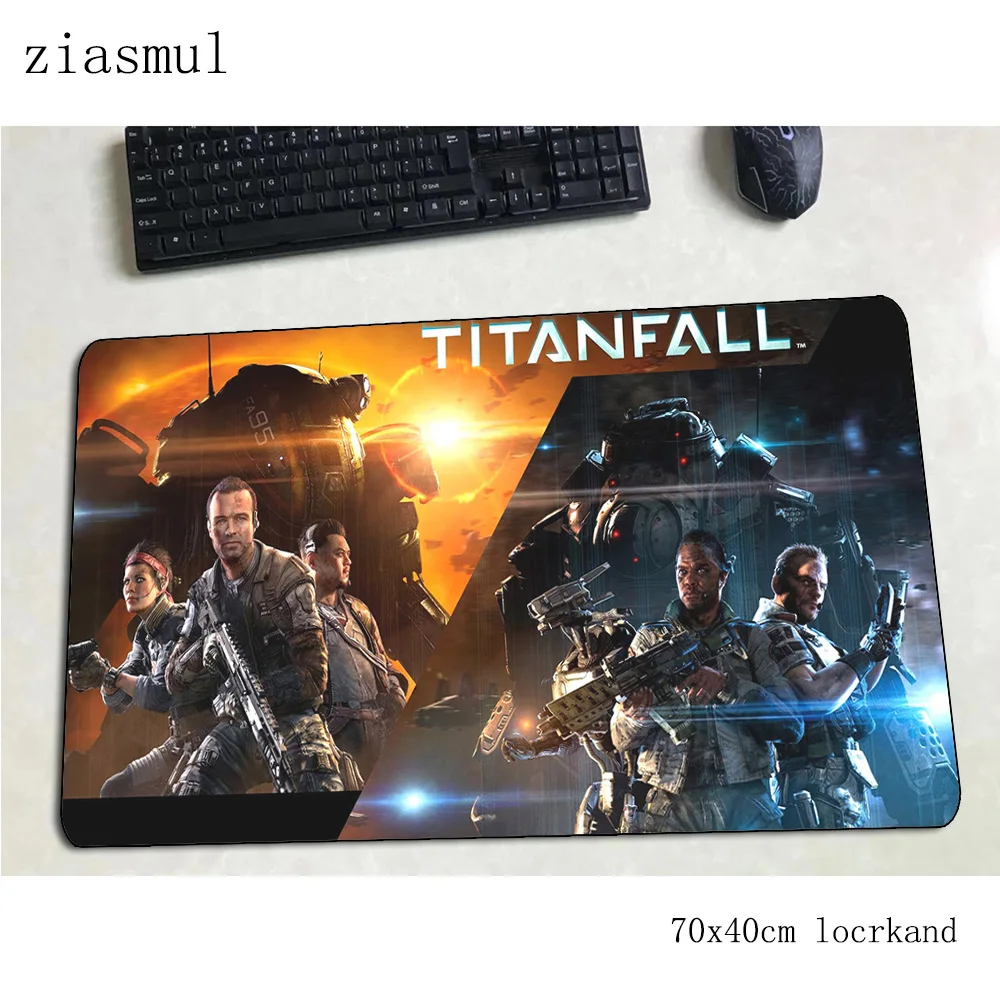 Коврик для мыши titanfall, компьютерный коврик 70x40 см, игровой коврик для мыши, большая гелевая клавиатура со встроенной мышью, игровой ПК, геймерский стол