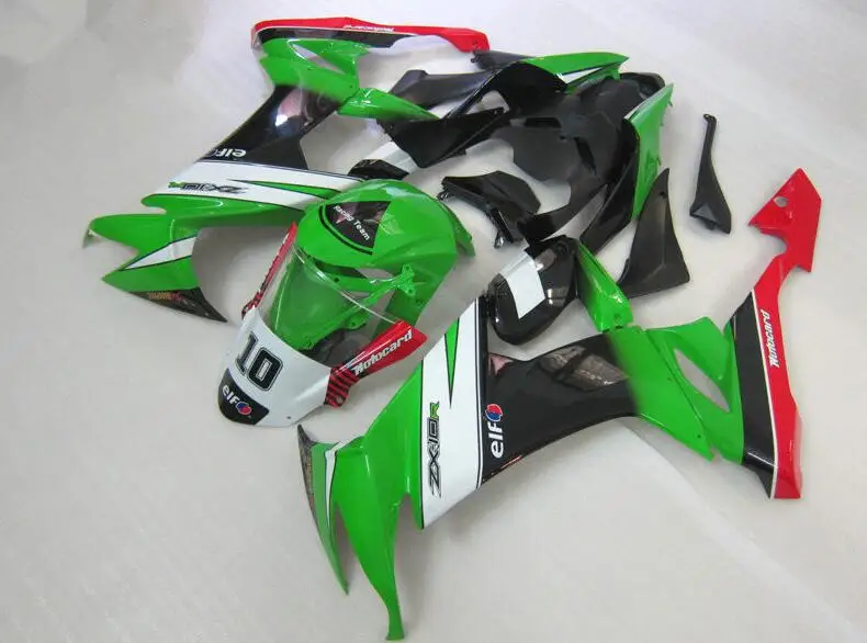 4 подарки ABS пластик полный обтекатель комплект подходит для Kawasaki Ninja ZX-10R 2008 2009 2010 08 09 10 10R Кузов Набор красный зеленый черный