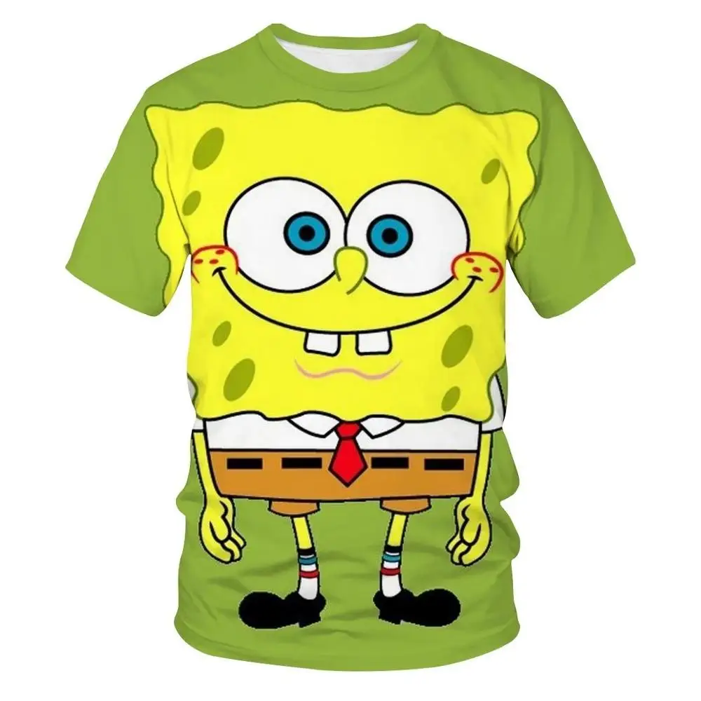 Новые летние 2020 3D с забавным рисунком губка eBob Футболка мужская 3DT рубашка