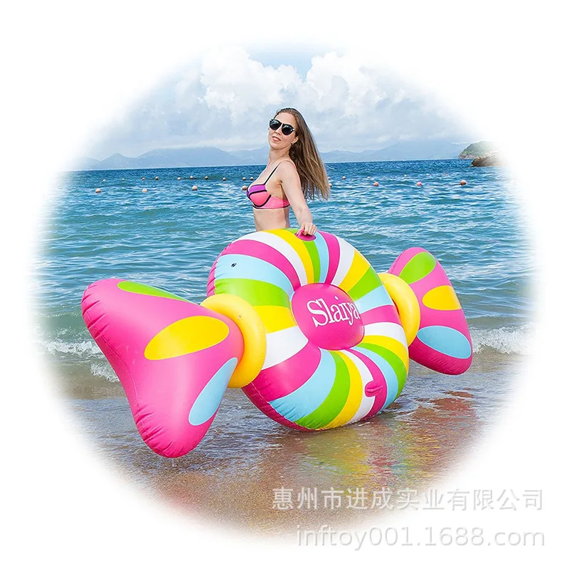 

Inflatable Candy Floating Row Color Candy Floating Bed Factory a Large Amount Production PVC Water Inflatable Pineapple Strawber