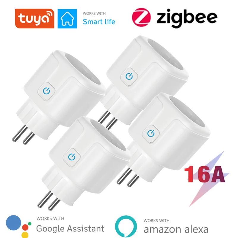 ZigBee Smart Plug ЕС 16A адаптер Мощность монитор таймер розетка пульт дистанционного