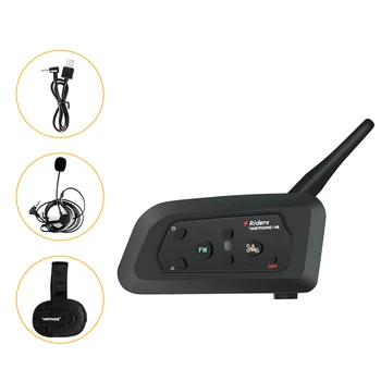

Wireless Bluetooth Football Referee Intercom Motorcycle Snowmobile Headset Full Waterproof Interphone with FM Function 2PCS