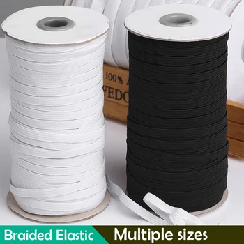 

Spain UK USA Fast Shipping Stretchy Braiding Elastic Cords Mask Rope Elastic Bands For Sewing Crafting And Mask Making Ropes