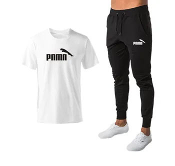 

Cotton Mens sports suits Brand Clothing Men's Fashion t-shirts + Men's trousers Pants Workout Suits Tracksuit Casual Sport Suit