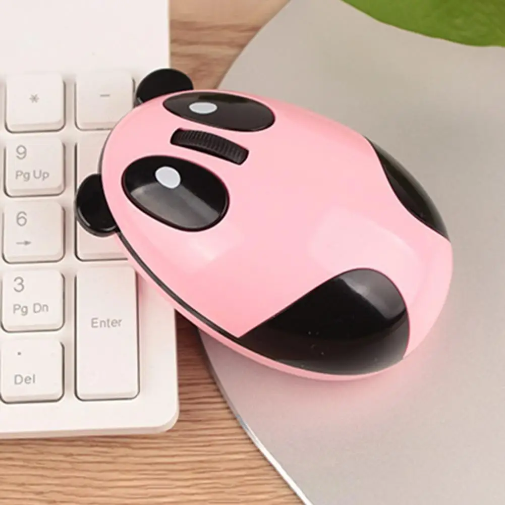 

Wireless Mouse Cute Panda Design ABS Mute 2.4G 1200DPI Plug Play Optical Mouse for Desktop