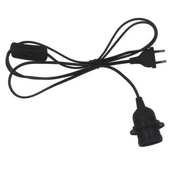 

Lamp Bases E27 Full Teeth Switch-Wire EU US plug for Pendant LED Bulb Hanglamp Suspension Socket Holder 1.8M Power Cord Cable
