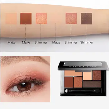 

SACE LADY 8 Colors Matte Pearlescent Eyeshadow Palette Long Lasting Eye Makeup Perfect for both professional salon or home use.