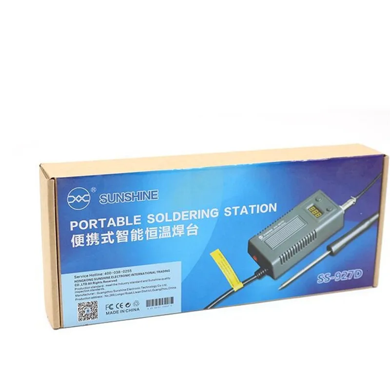 Sunshine 927D портативная цифровая паяльная станция с термостатом паяльник 220 В 75 Вт 180-450C Быстрое нагревание