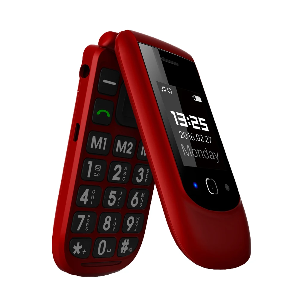 Телефон раскладушка YINGTAI T09 GSM с большой кнопкой 2 экрана 4 дюйма|Смартфоны| |