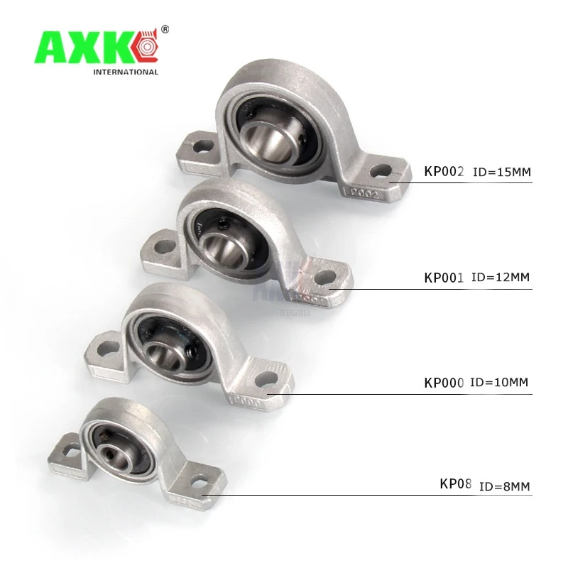 1pcs Zinc Alloy Diameter 8mm To 30mm Bore Ball Bearing Pillow Block Mounted Support Kfl08 Kfl000 Kfl001 Kp08 Kp000 Kp001 Kp002