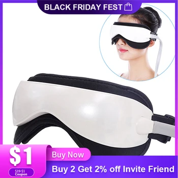 

Vibration Eye Massager Physiotherapy Magnetic Air Pressure Infrared Heating Massage Glasses Electric Acupuncture Eye Care Device
