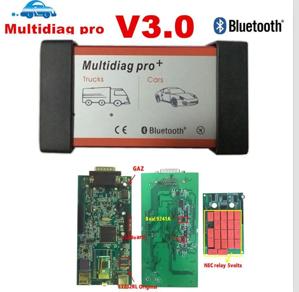 Multidiag pro+ vd tcs cdp pro plus bluetooth Одиночная зеленая плата. R3 Keygen программное обеспечение Авто диагностический инструмент OBDII obd2 сканер - Цвет: multidiag v3.0 BT