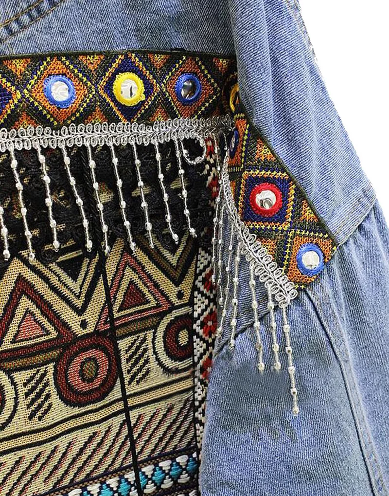 Vintage Embroidery Denim Jacket