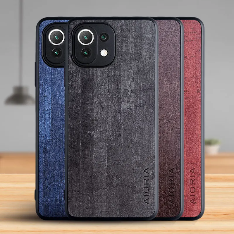 Чехол для Xiaomi Mi 11 Lite 5G роскошный винтажный кожаный чехол с рисунком лая телефона