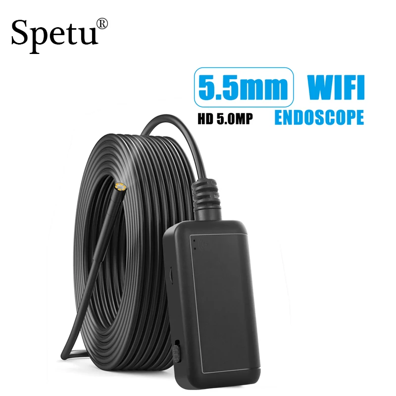 

WIFI Industrial Endoscope HD 1920P 5MP Mini Waterproof Hard Cable Inspection Camera 5mm 2/5/10M Borescope For Android IOS