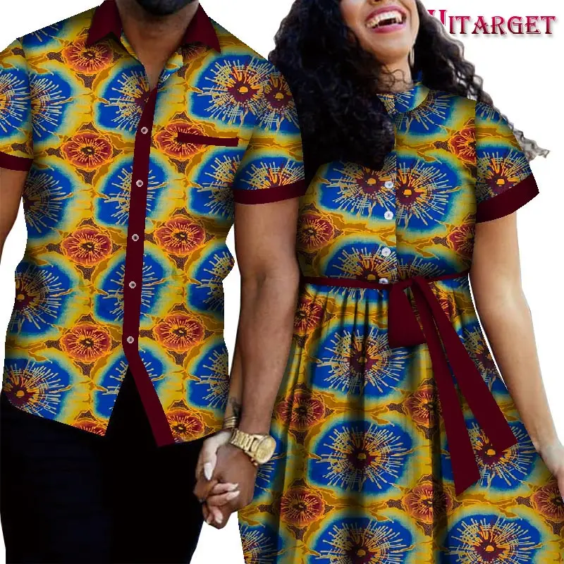 2021 roupas de casal africano terno do