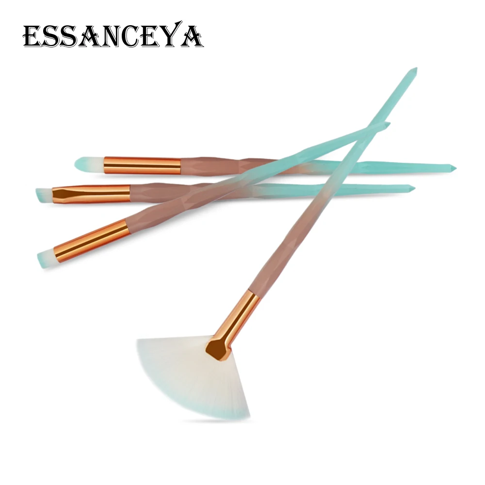 4F ESSANCEYA, 1 шт., рыбные алмазные кисти для макияжа, набор, основа для растушевки, сила теней, контур, консилер, румяна, косметика, красота, макияж - Handle Color: 4F