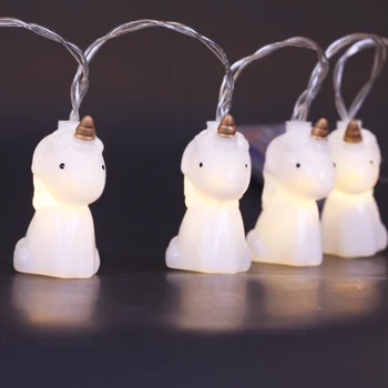 

LED Fairy Unicorn String Light Garland Indoor Cartton Night Light Decoration USB Battery Kids Bedroom Lamp Home Christmas Xmas