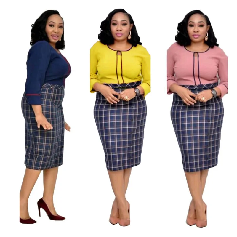 

Women's African Fat Stitching Plus Size Midi Dress