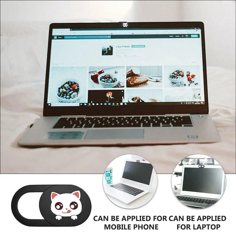 6pcs Lovely Cat Web Camera Cover Laptop Computer Tablet Webcam Slider Lens Cover