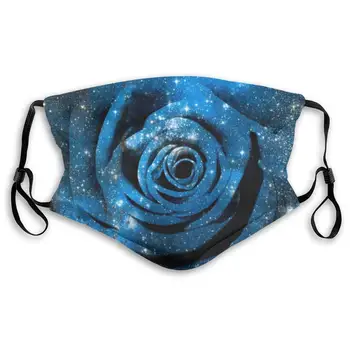 

Black Flower Protective Mask with Gasket Disposable Water Repellent Multilayer Filter Adult Sunscreen Large Mask S