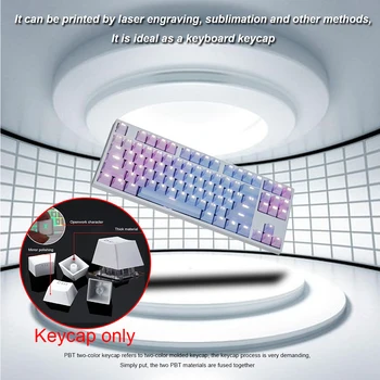 

Keycap Set Mechanical Keyboard Rainbow Color Dyesub Colorful Double Shot Computer Accessory Office Cover Fashion Decorative PBT
