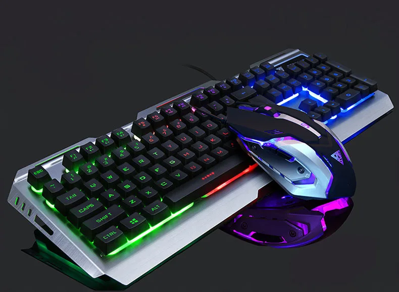 

Wired USB interface Mechanical Keyboards Mouse Set for Home Office Laptop PC for Game Ergonomic Backlight Gaming mouse