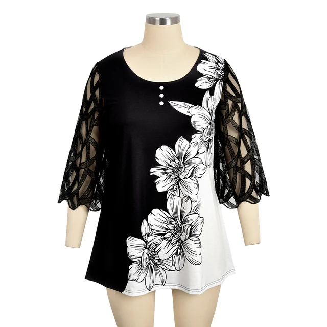 beautiful geometric sleeve button top blouse 4