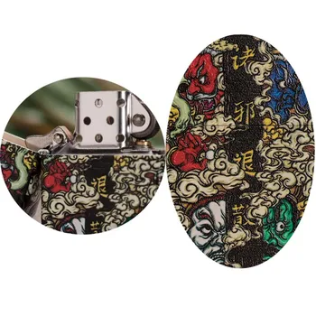 

Lighters Kerosene Creative, National Tide Color Paint, Various Evils, Personality, Windproof, Retro Grinding Wheel Lighter Male