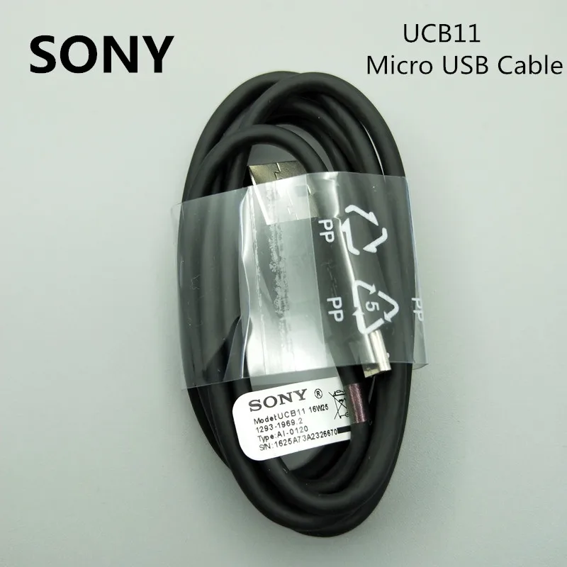 Оригинальный кабель Micro usb Sony для быстрой зарядки передачи данных 100 см UCB11 Xperia Z5