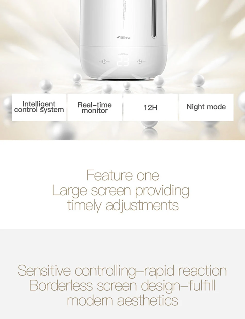 Xiaomi Mijia deerma 5L Air Home Ultrasonic Humidifier Touch Version Air Purifying for Air-conditioned rooms Office household D5 (12)