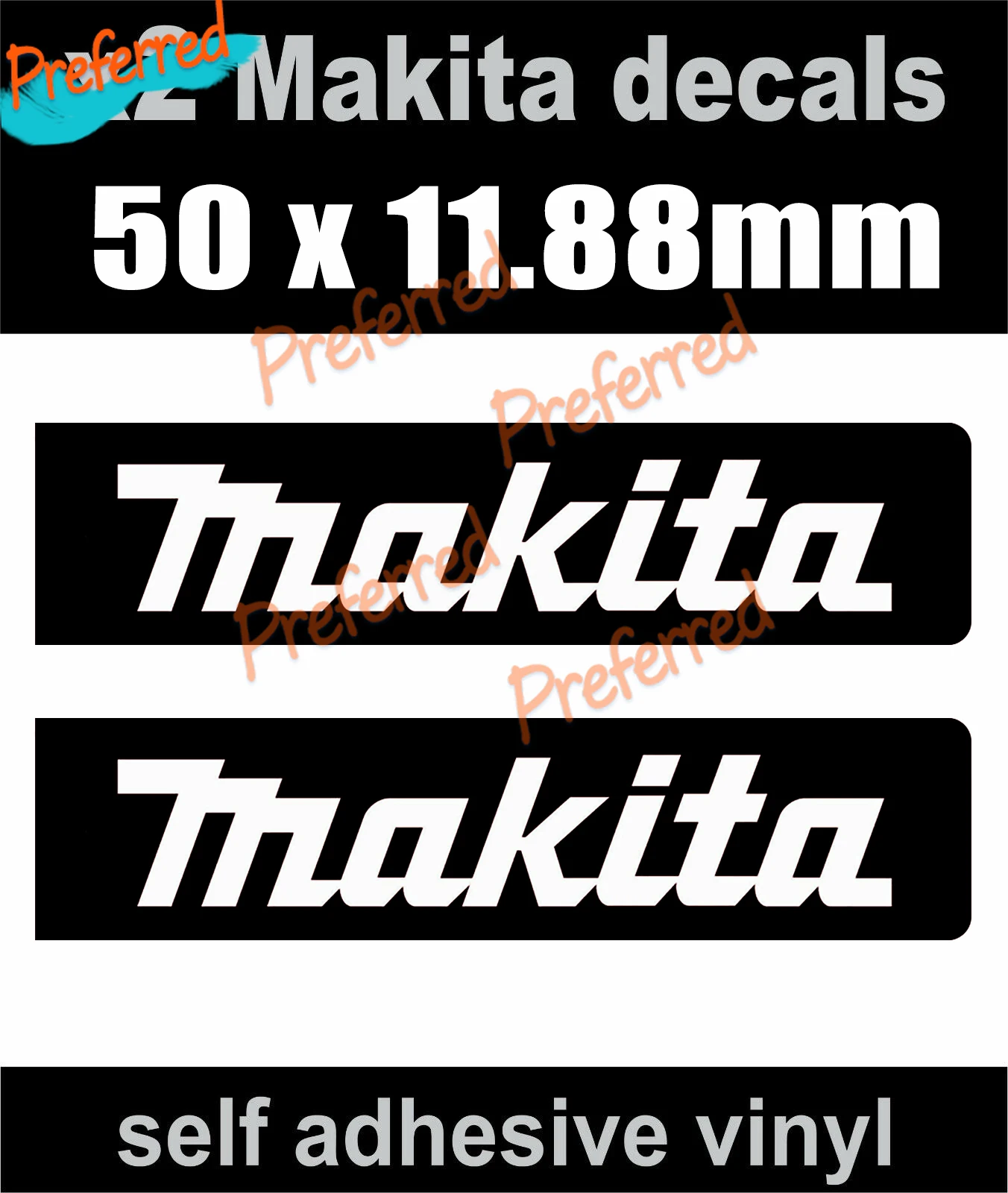 2 наклейки для инструментов Makita автомобильная Спортивная наклейка автомобиля