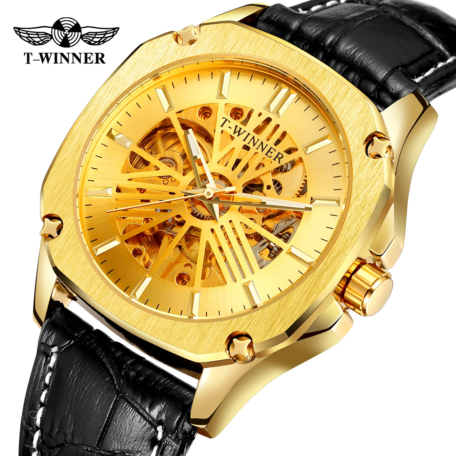 

WINNER New Hot Mens Watches Military Sport Clock Male Top Brand Luxury Skeleton Clocks Automatic Mechanical Steel Men Watch