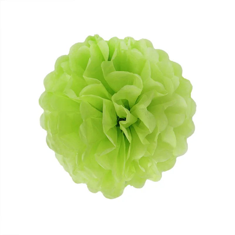 Light Green 5 шт., 10 см, 20 см, 30 см, бумажные помпоны, Цветочные шары для свадебного украшения, товары для дня рождения, бумажные помпоны, домашний декор - Цвет: Light Green