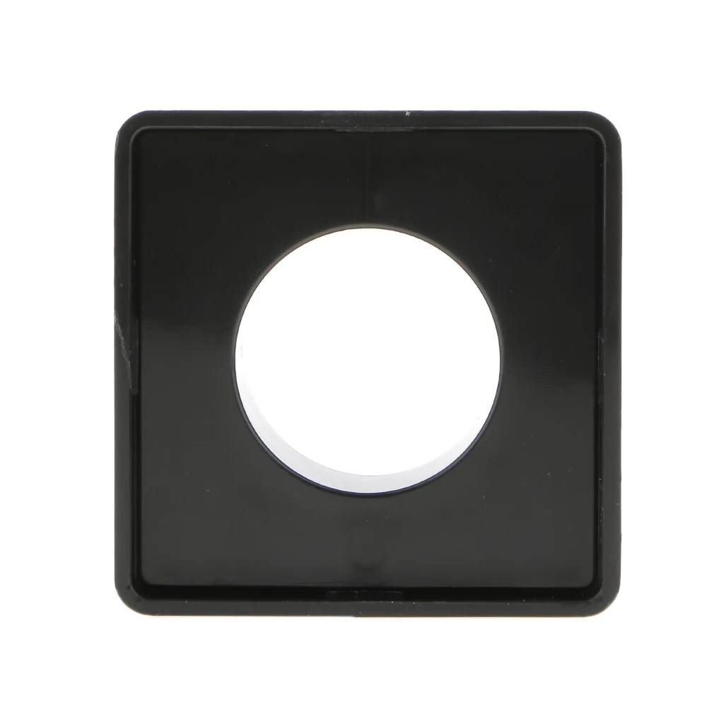 1pcs Black ABS Mic Microphone Interview Square Cube Logo Flag Station 39mm Hole