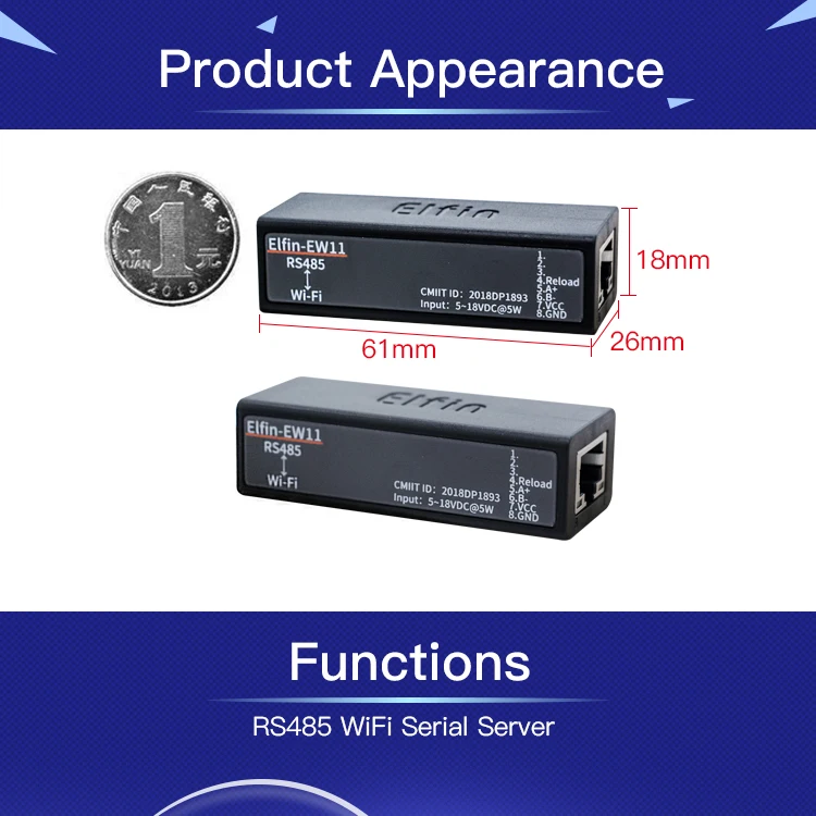 HF Elfin EW10 последовательный порт RJ45 RS232 на сервер WiFi беспроводные сетевые