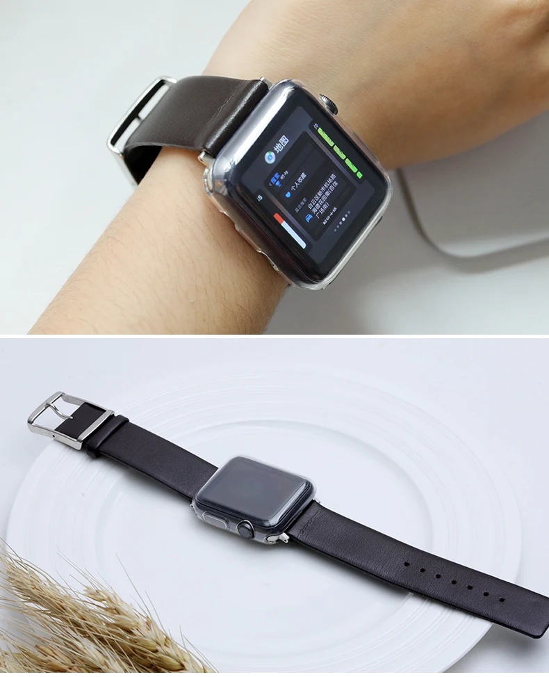 Чехол для apple watch 5 4 band 44 мм 40 мм apple watch cover iwatch band 42 мм 40 мм Силиконовая защита для экрана чехол мягкий все вокруг 3