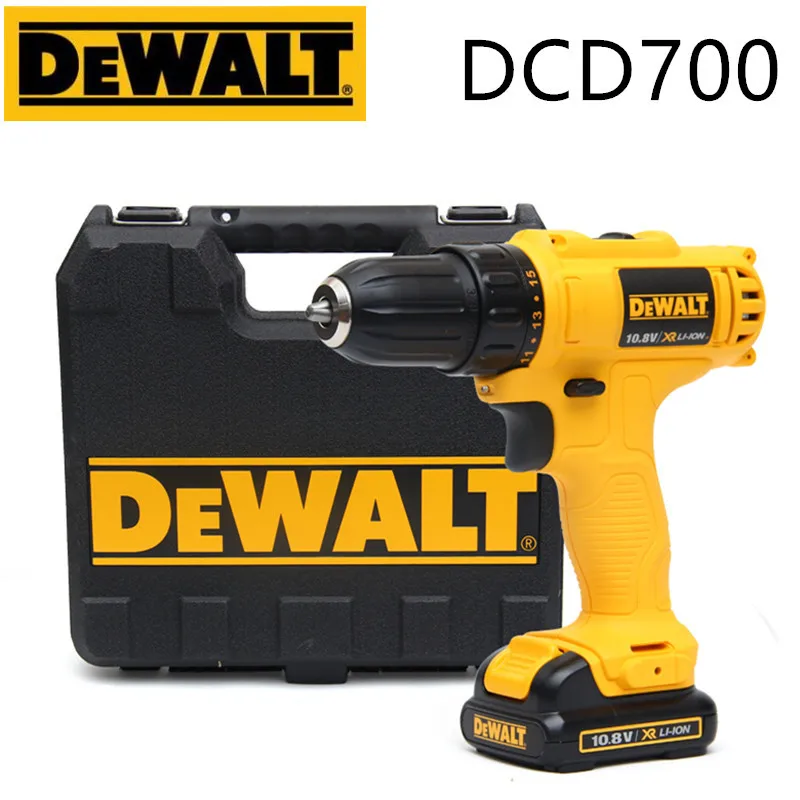 DEWALT DCD700 For lithium electric drill rechargeable pistol two-speed small household multi-function screwdriver | Инструменты
