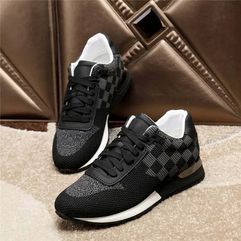 Men Shoes Tenis Mixed-Colors Casual Lace-Up Stretch-Fabric Zapatillas Masculino Hombre