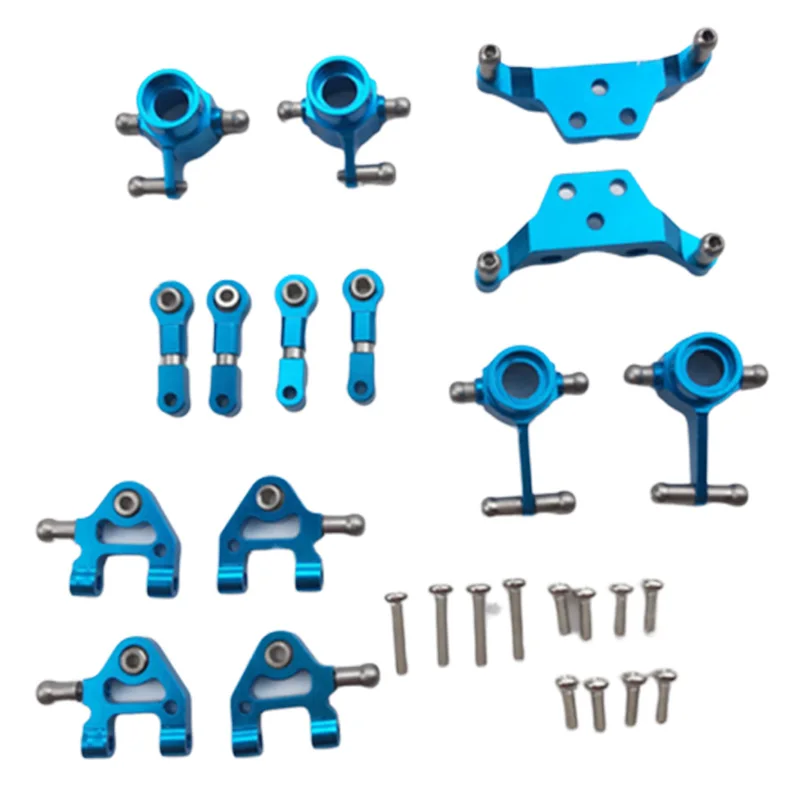 Kaufen Metall Aktualisiert Teile Lenkung Tasse Schaukel Arm Stoßdämpfer Platte Set für Wltoys P929 P939 K969 K979 K989 K999 1 28 RC Auto